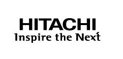 The logo of Hitachi displayed in Techwink's client section, showcasing their partnership and collaboration