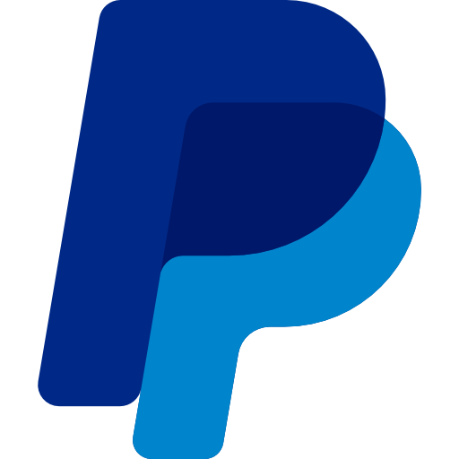 Logo representing PayPal, featuring overlapping blue and light blue "P" letters