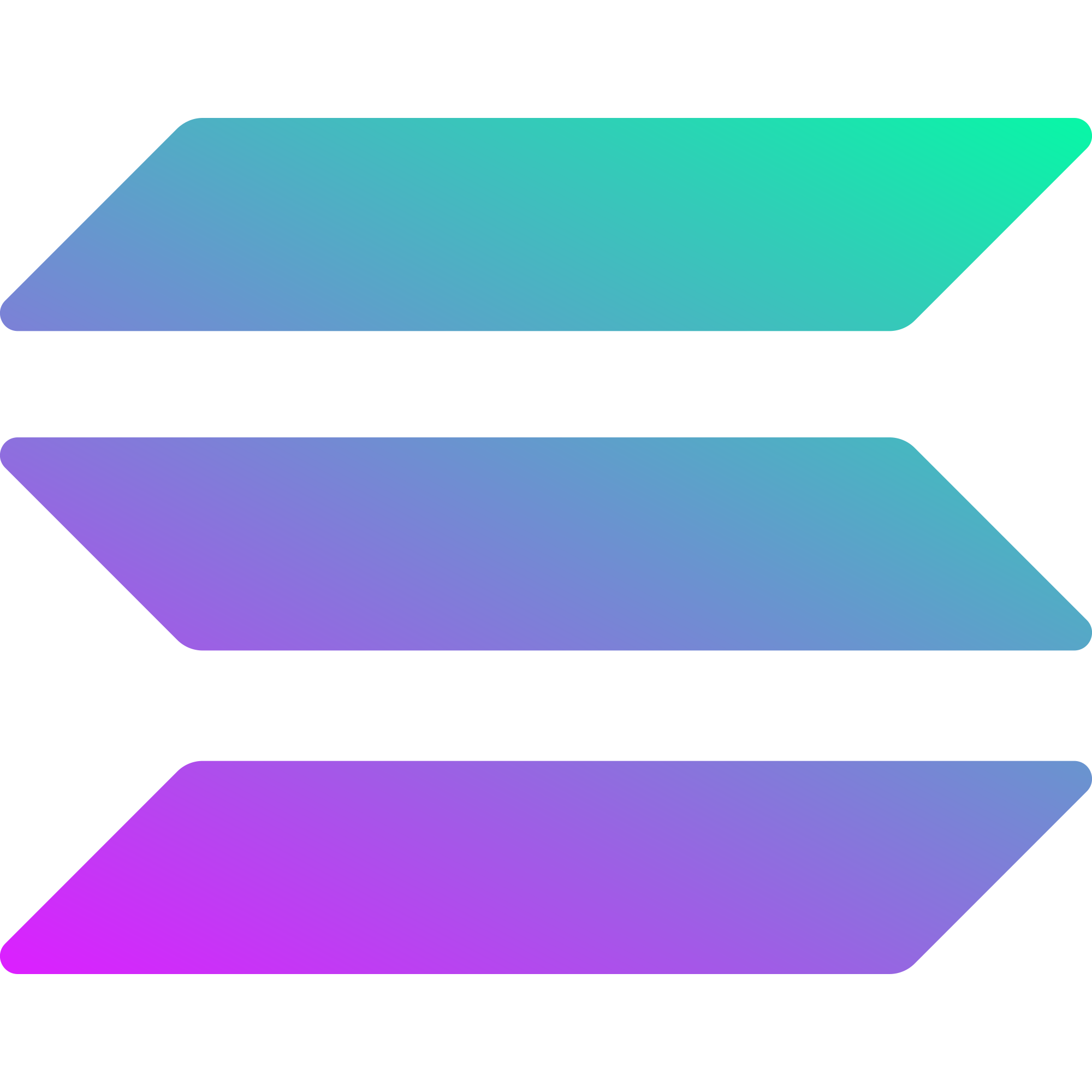 Solana logo symbolizing a blockchain platform.