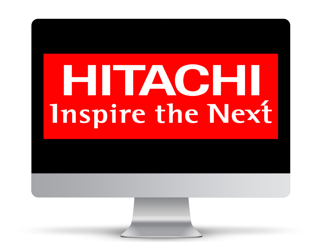 A prominent image showcasing the Hitachi case study featured on Techwink's homepage