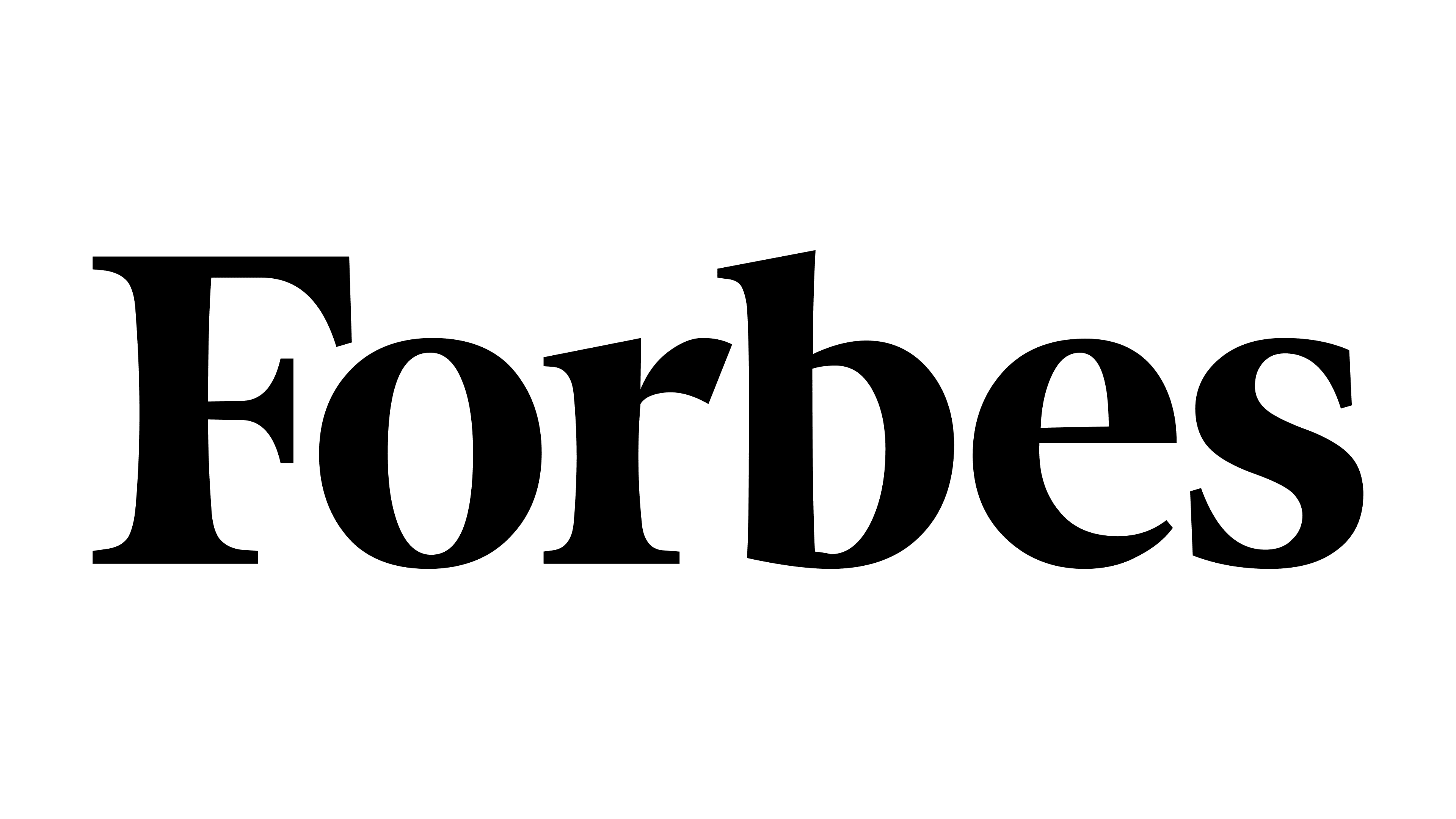 Forbes logo, representing the Forbes brand, prominently displayed as a feature in the 'Featured On' section of Techwink Services.