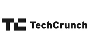 TechCrunch logo, representing the TechCrunch brand, prominently displayed in the 'Featured On' section of Techwink Services