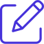 Icon of a pencil and paper symbolizing editing and revising content.