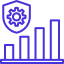 Icon representing risk mitigation, featuring an umbrella shielding a briefcase.