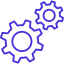 An icon depicting a gear or cogwheel, symbolizing settings or preferences in an application or system.
