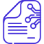 "Smart contracts icon depicting a digital document with a checkmark, representing the development and implementation of smart contracts by Techwink Services."