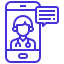 Icon representing telemedicine, featuring a computer monitor with a medical cross and a video call symbol.