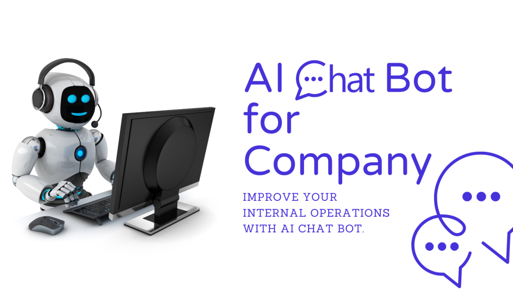 A visual depiction of an AI Chatbot interacting with users, representing its implementation for companies, improving communication efficiency