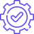 control-system Control system icon depicting gears and a central command symbol